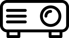 Projector With Big Len Outline Drawing Svg Vector, Free Vectors File
